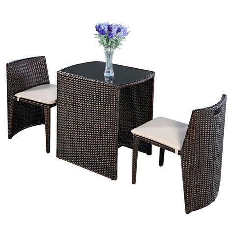 Bestmassage patio wicker furniture outdoor 4 pieces rattan sofa garden set. 3 PCS Cushioned Outdoor Wicker Patio Set Garden Lawn Sofa ...