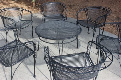 Reserved For Susanwrought Iron Patio Furniture Set Of 4 Chairs Mcm