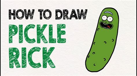 How To Draw Pickle Rick Easy Youtube