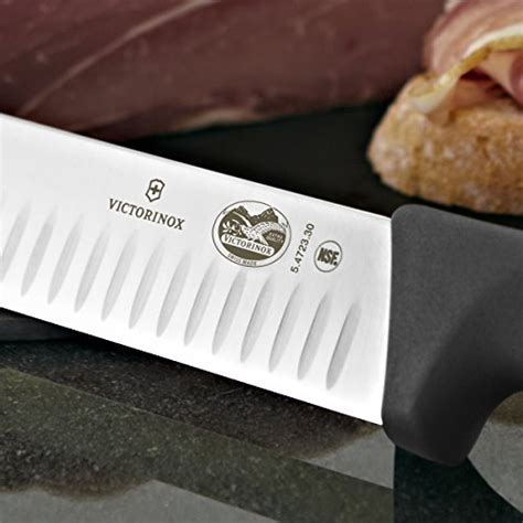 victorinox swiss army 47645 cutlery fibrox pro slicing knife granton blade black 12 inch