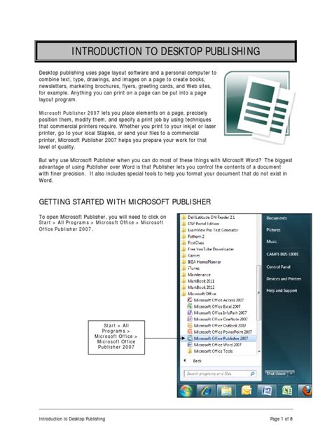 1 Introduction To Desktop Publishing Page Layout Printer Computing