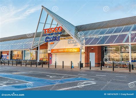 Tesco Extra Supermarket Store Entrance Editorial Stock Image Image Of