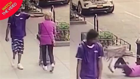 Thug Shoves Pensioner 92 In The Head As He Walks Past Her On Pavement Mirror Online
