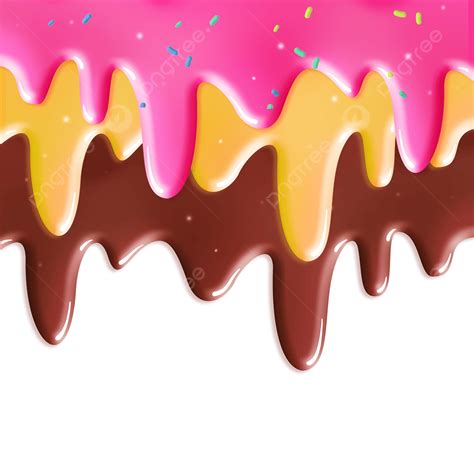 Liquid Drips Png Image Strawberry Doughnut Liquid Melts And Drips