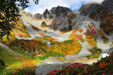 Nature Landscape Trees Grass Fall Colorful China Mountain