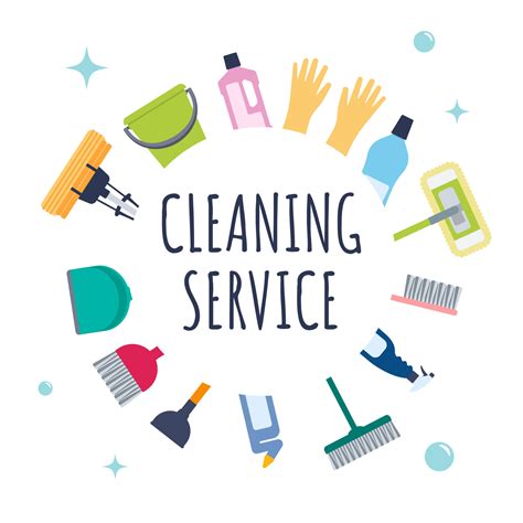 Cleaning service concept. Poster template for house cleaning services