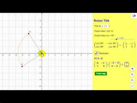 Belajar Rotasi Dengan Geogebra Youtube
