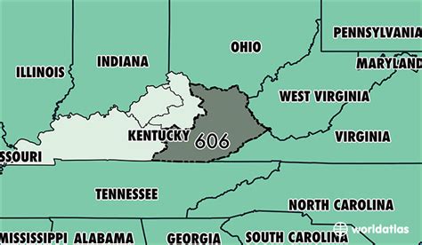 London Ky Map Where Is Area Code 606 Of London Ky