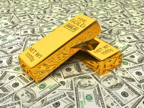 Gold Bars On Dollars Stock Photo By ©dmitryrukhlenko 9530096