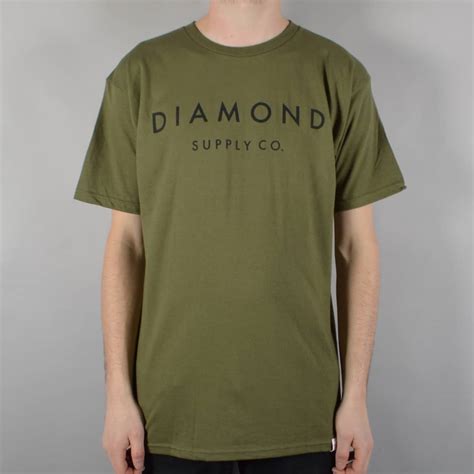 Diamond Supply Co Stone Cut Skate T Shirt Military Green Skate Clothing From Native Skate