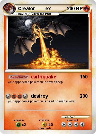 Just input a couple of options and a picture and outcomes your pokemon card! Pokémon Creator ex - earthquake - My Pokemon Card