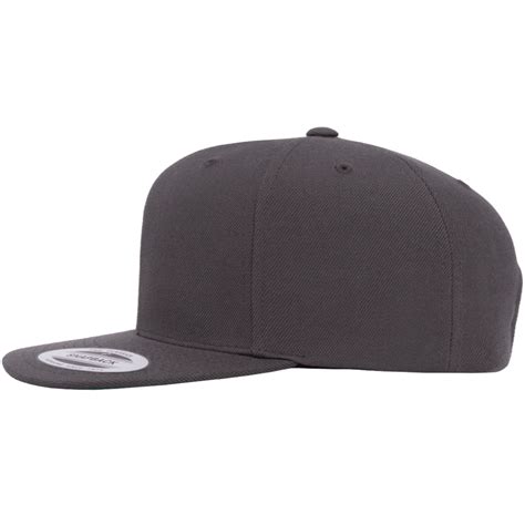 Flexfit 6089m Premium Snapback Hat Dark Grey Baker Street Menswear