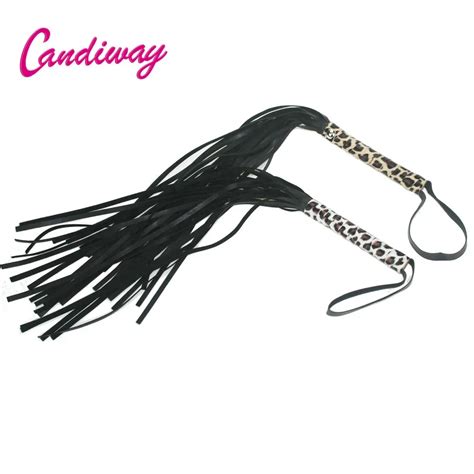 Two Color Sex Toys Adult Game Sexy Spanking Paddle Whip Pu Leather Leopard Grain Hand Shank Whip