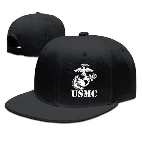 Usmc Marine Corps Snapback Hats For Men Funny Flat Bill Hats Fitted