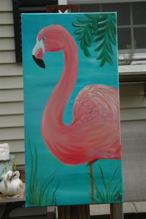 Hand Painted Flamingo Painting One Of A Kind Original Piece Asking