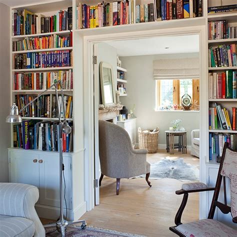 Library Style Living Room With Bookcase Feature Wall 10 Classic