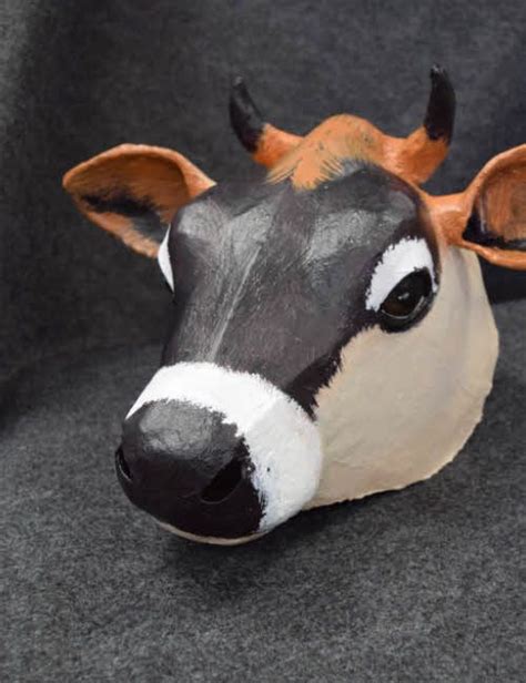 Jersey Cow Mask Cow Mask Animal Heads Cow