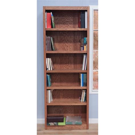 Traditional 84 Tall 6 Shelf Wood Bookcase In Dry Oak Cymax Business