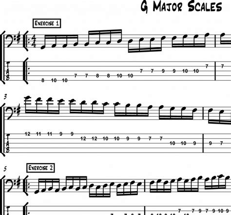 G Major Scale Bass Tab Shakal Blog Hot Sex Picture