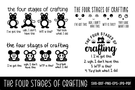 Four Stages Of Crafting Svg Bundle Artbubbles
