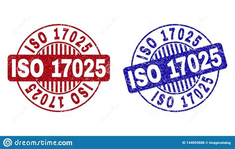 Grunge Iso 17025 Certified Stamp And Network Red Star With Glare Spots