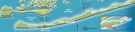 Fire Island Ferries Map