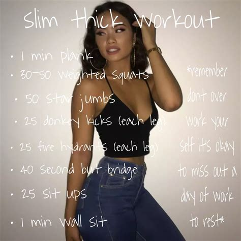 Slim Thick Workout Slim Thick Workout Small Waist Workout Summer