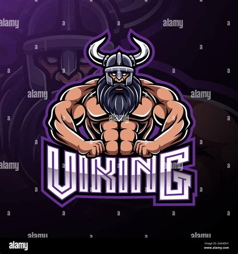 Viking Mascot Gaming Logo Design Stock Vector Image And Art Alamy