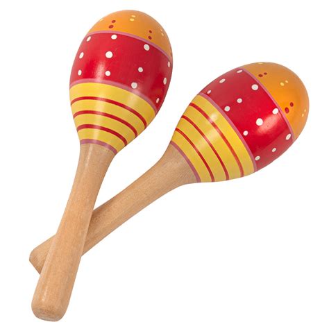 Pp World Early Years Wooden Maracas Redyellow