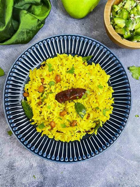Raw Mango Rice Mavinakayi Chitranna Indian Veggie Delight
