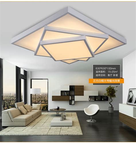 Square Led Living Room Lamp Simple Modern Atmosphere Rectangular