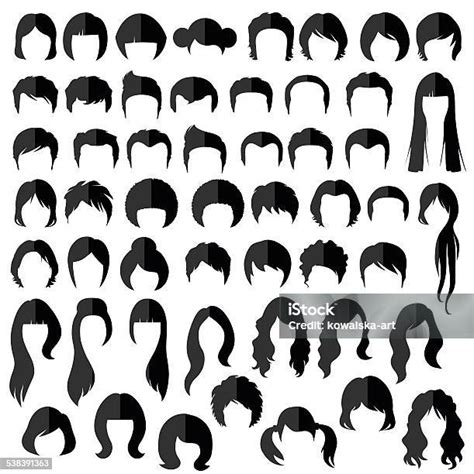 Hairstyle Silhouette Stock Illustration Download Image Now
