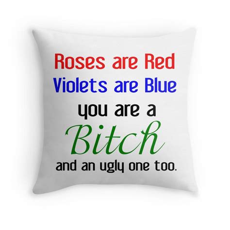 Roses Are Red Violets Are Blue Throw Pillow By Divertions Roses Are