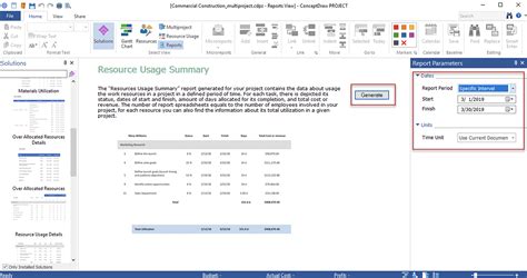 Generating Tabular Project Reports On Pc Conceptdraw Helpdesk