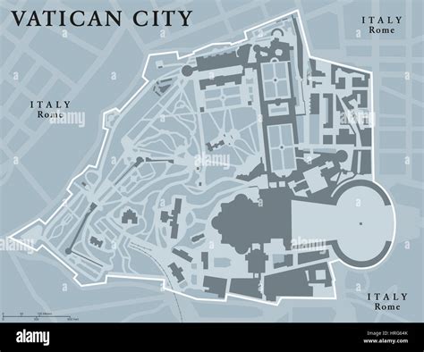 Vatican City State Political Map Walled Enclave Within The City Of