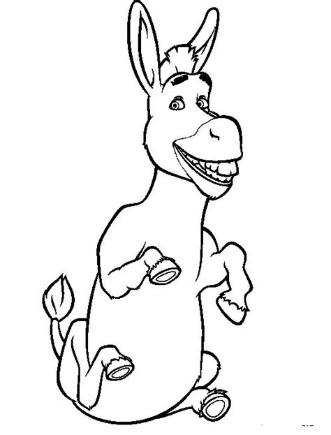 Riding donkey clipart black and white. 1000+ images about Shrek Coloring Pages on Pinterest
