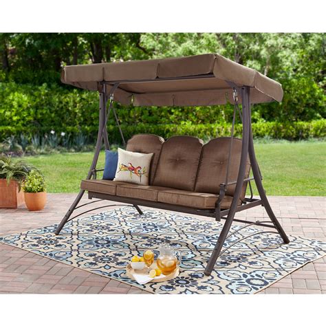 Shop our best value canopy swing on aliexpress. Mainstays Wentworth 3-Person Cushioned Canopy Porch Swing ...