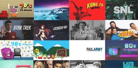 Currently offers 10 channels for free tubi: Pluto TV | Watch Free TV & Movies Online and Apps