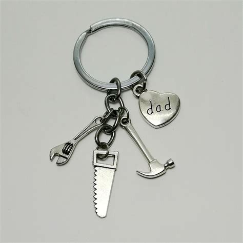 Mini Nail Hammer Keychain Wrench Iron According To Key Ring Love Dad