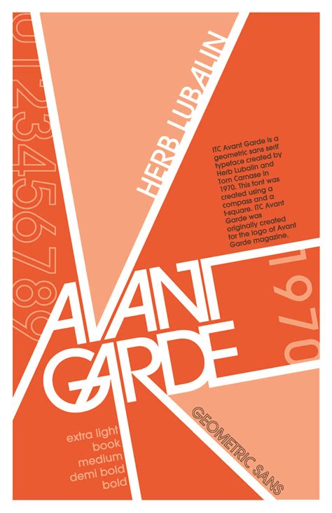 Avant Garde Typeface | Typographic design, Typography layout