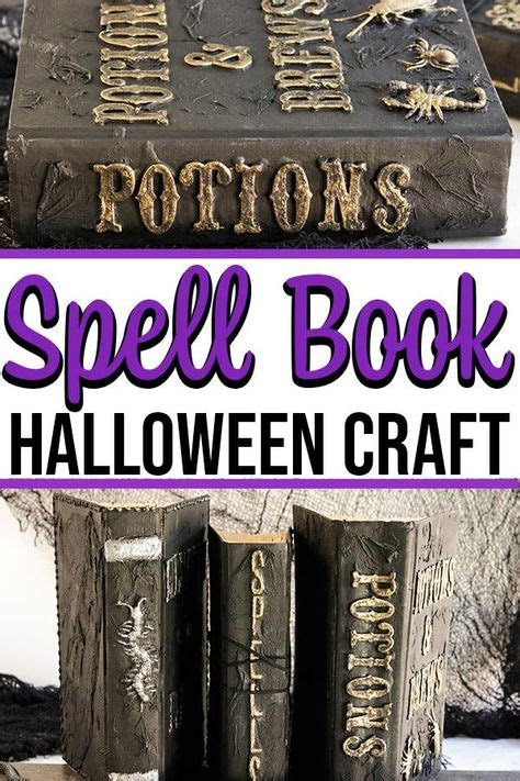 Diy Spell Book Halloween Decoration Craft Halloween Crafts