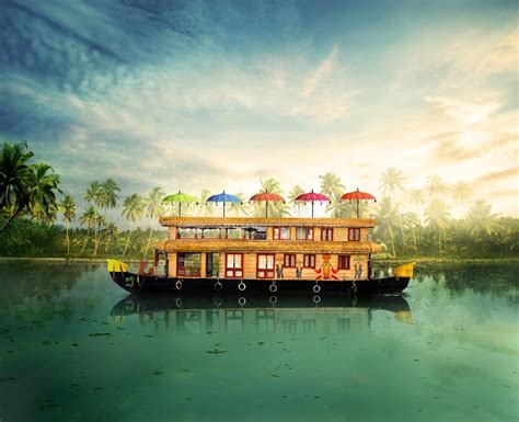 Kerala Boat House India Tourism Stock Photo Image Of India Resort
