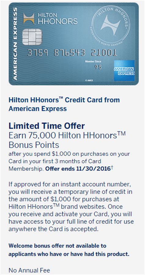 Offer is valid for eligible american express® singapore airlines krisflyer ascend credit card members (primary/principal card members only). American Express Hilton HHonors (No Annual Fee) 75,000 ...
