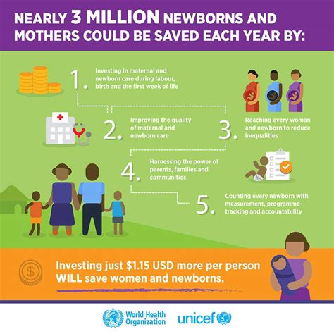 Newborn Health Saving Newborns And Mothers Infographics