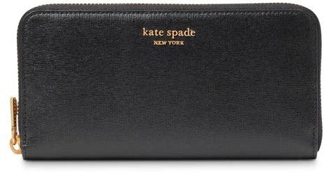 Kate Spade Morgan Saffiano Leather Zip Around Continental Wallet In