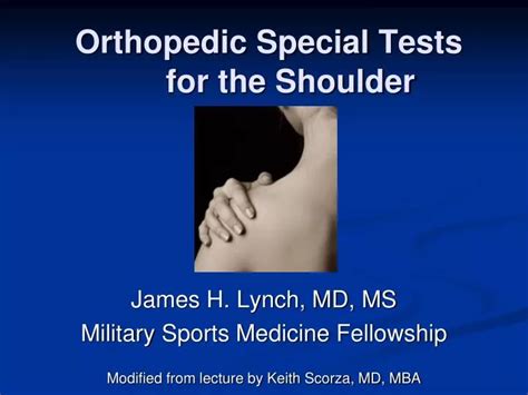 Ppt Orthopedic Special Tests For The Shoulder Powerpoint Presentation