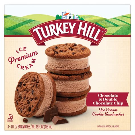 Save On Turkey Hill Ice Cream Sandwiches Chocolate Double Chocolate