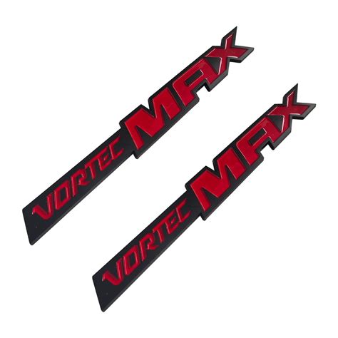 2pcs Red Vortec Max Fender Emblems Decal Badge Nameplate For Silverado
