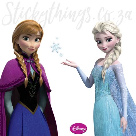 Disney Anna And Elsa Frozen Wall Sticker Giant Glitter Frozen Wall Decal
