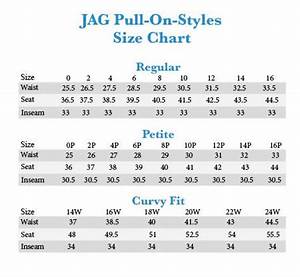 Jag Jeans Size Chart